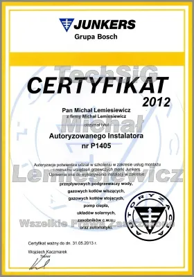Certyfikat: eJunkers 2012