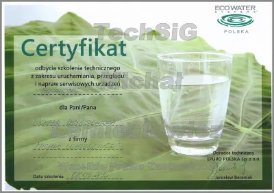 Certyfikat: Instalacje (13)