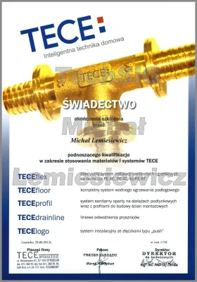 Certyfikat: Tece